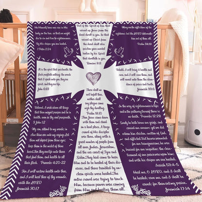 Blanket for Son Gifts, “There Shall Not Be Any Sickness Among You”, From Parents, Birthday, Graduation, Christmas, Inspirational