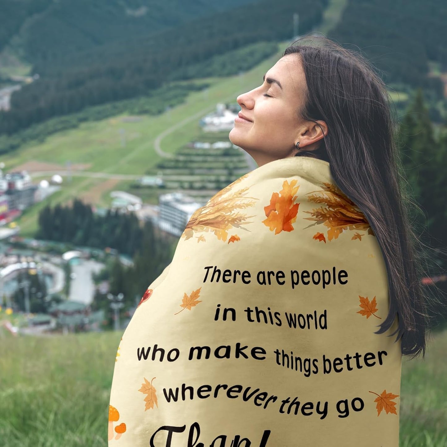 Blanket for Son Gifts, "There are people in this world who make things better wherever they go Thank you for being one of them", From Mom Dad, Birthday, Christmas, Graduation, Inspirational