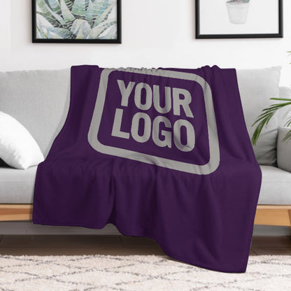 Custom Purple Gray Blanket