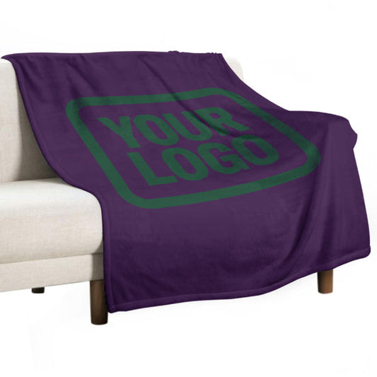 Custom Purple Moss Green Blanket