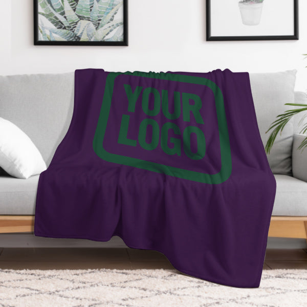 Custom Purple Moss Green Blanket