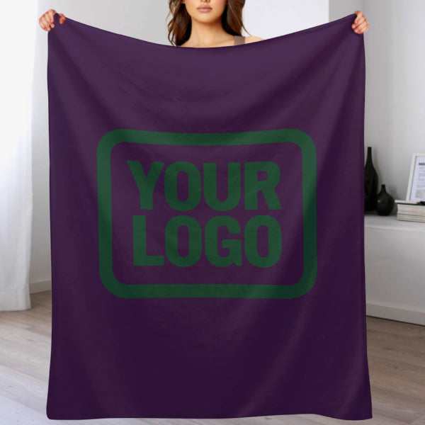 Custom Purple Moss Green Blanket