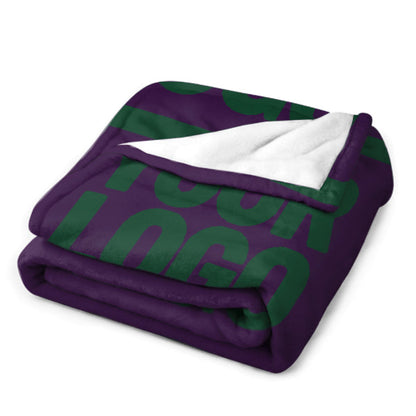 Custom Purple Moss Green Blanket