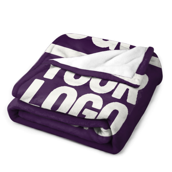 Custom Purple White Blanket