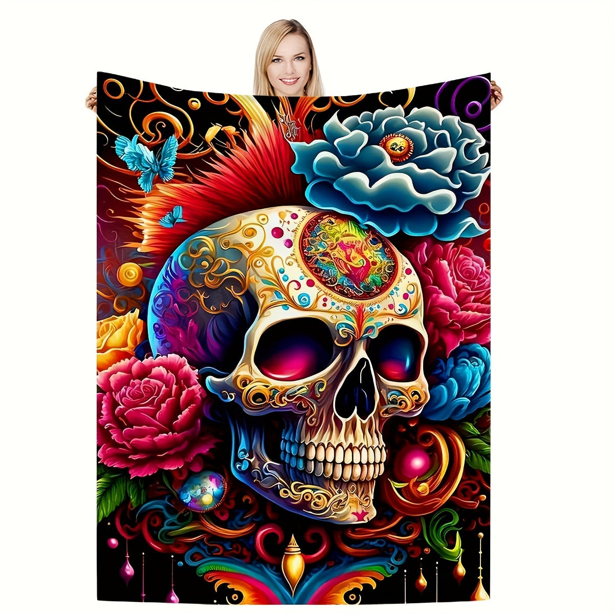 Blanket for Son Gifts, “You Are Brave, Strong, Loved”, From Parents, Birthday, Christmas, Graduation, Motivational, Inspirational