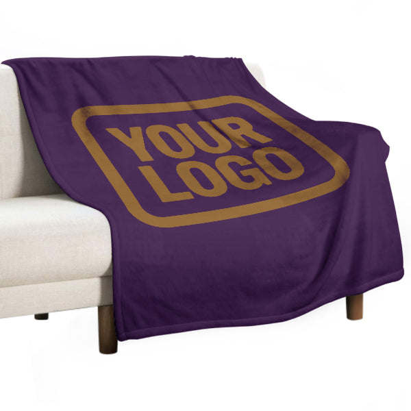 Custom Purple Khaki Blanket