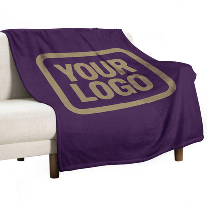 Custom Purple Light Khaki Blanket