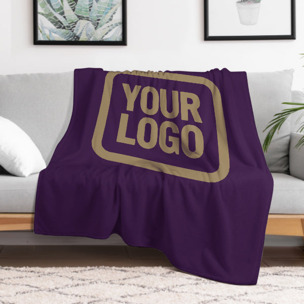 Custom Purple Light Khaki Blanket