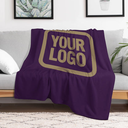 Custom Purple Light Khaki Blanket