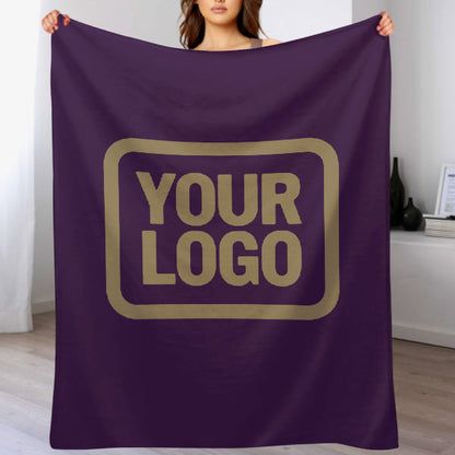 Custom Purple Light Khaki Blanket