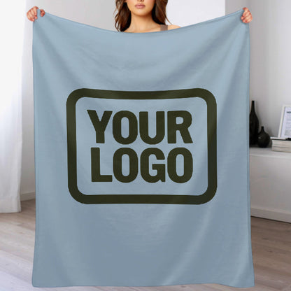 Custom Light Blue Dark Olive Blanket