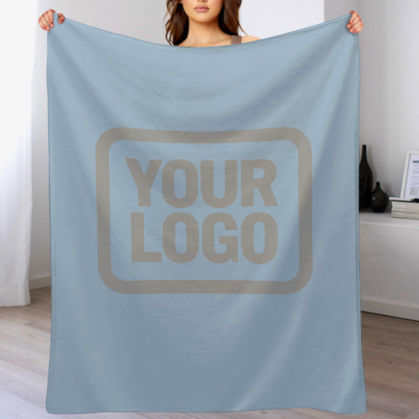 Custom Light Blue Gray Blanket