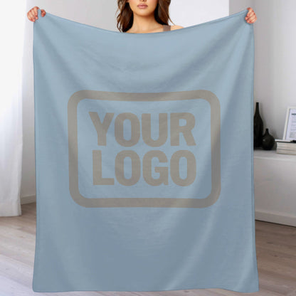 Custom Light Blue Gray Blanket