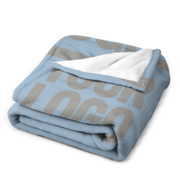 Custom Light Blue Gray Blanket