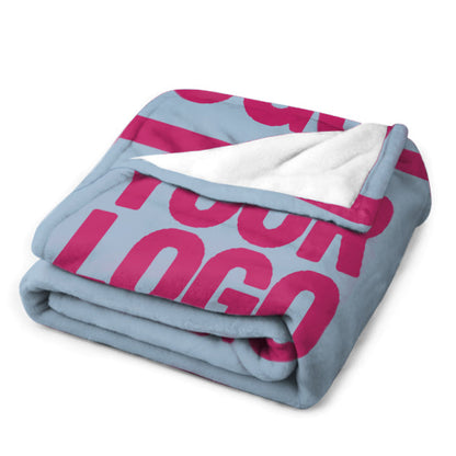 Custom Light Blue Pink Blanket