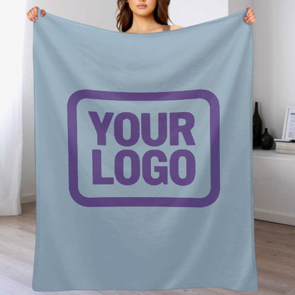 Custom Light Blue Lavender Blanket