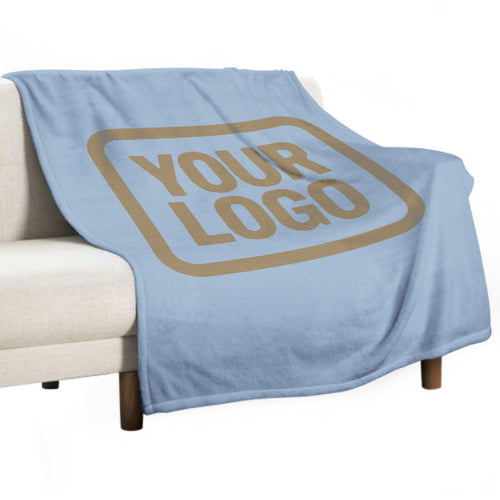 Custom Light Blue Light Khaki Blanket