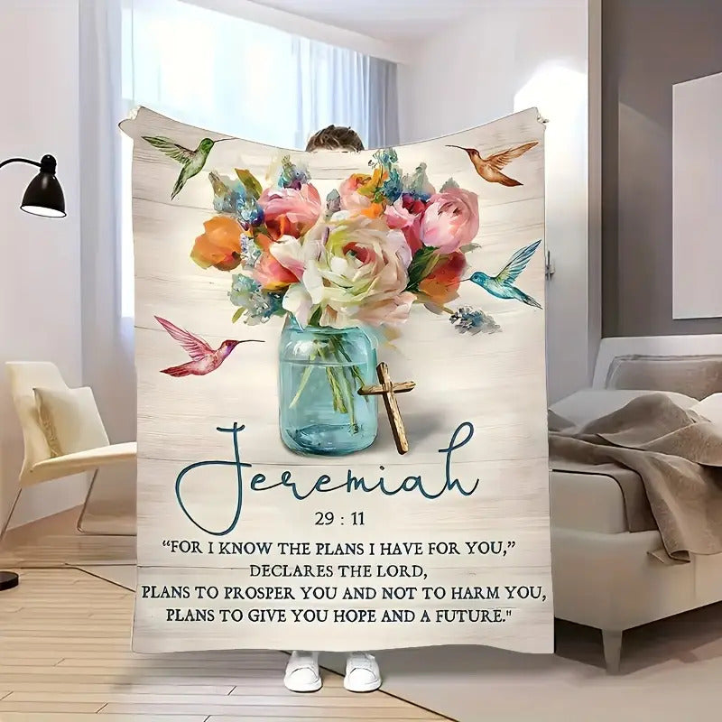 Gifts for Daughter Blanket - For I Know the Plans I Have for You,” From Parents, Birthday, Christmas, Everyday Encouragement, Inspirational Motivational