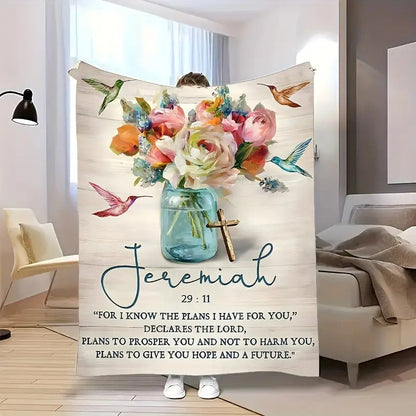Gifts for Daughter Blanket - For I Know the Plans I Have for You,” From Parents, Birthday, Christmas, Everyday Encouragement, Inspirational Motivational