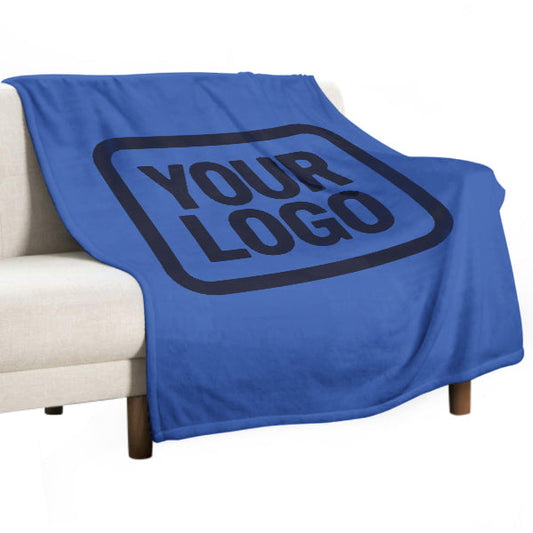 Custom Sky Blue Steel Blue Blanket