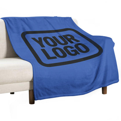 Custom Sky Blue Black Blanket