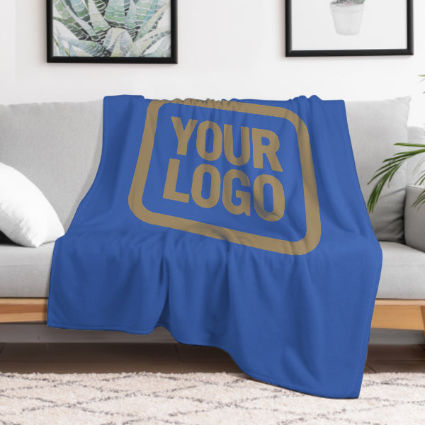 Custom Sky Blue Light Khaki Blanket