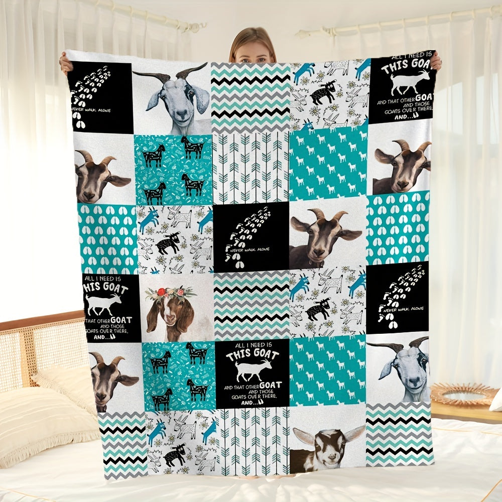Blanket for Son Gifts, “All I Need Is This Goat And That Other Goat And Those Goats Over There”, From Mom Dad, Birthday, Christmas, Inspirational