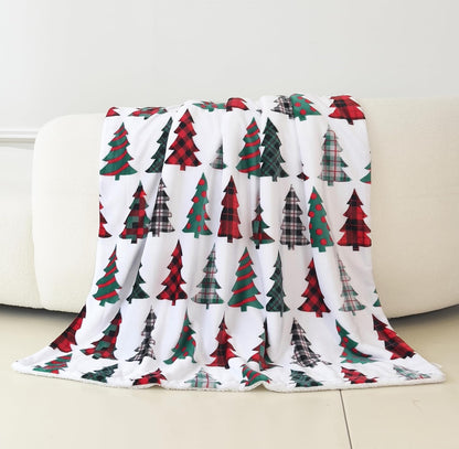 Blanket for Son Gifts, “Merry Christmas Trees”, From Parents, Christmas Birthday Holiday, Inspirational