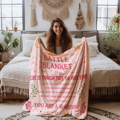 Blanket for Son Gifts, “Battle Blanket, Life Is Tough But So Are You”, From Mom Dad, Birthday, Graduation, Everyday Encouragement, Inspirational