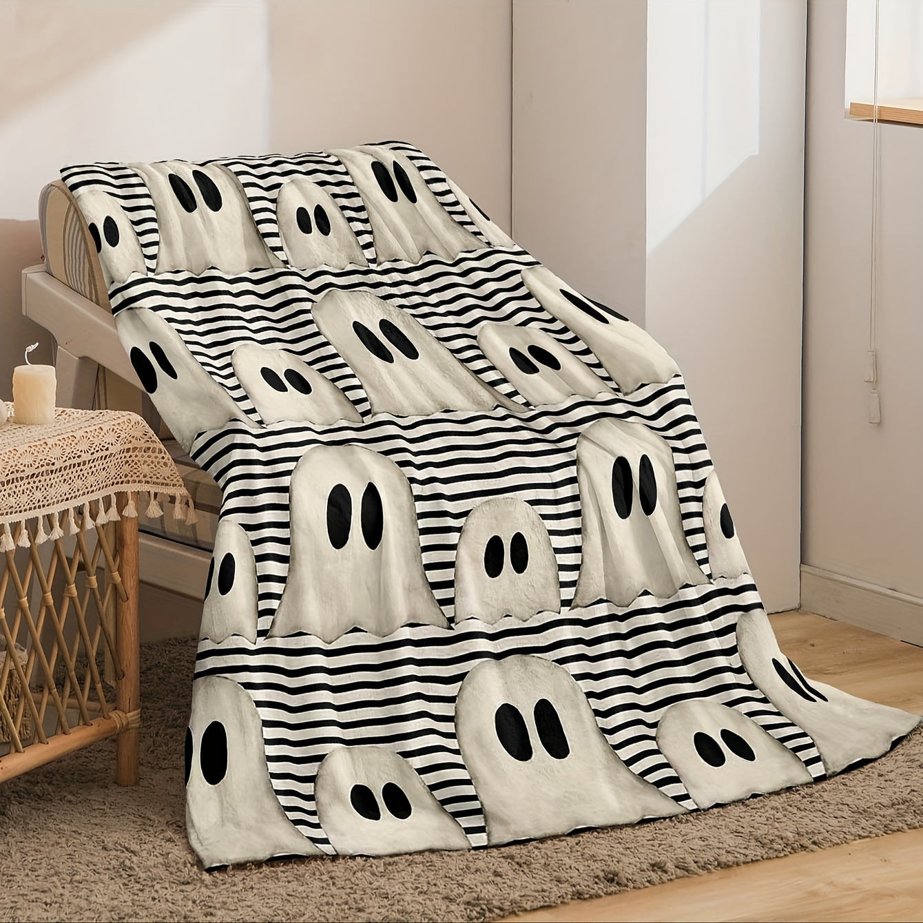 Halloween Blanket for Kids, “Boo!”, From Parents, Halloween, Holiday, Everyday Encouragement, Seasonal
