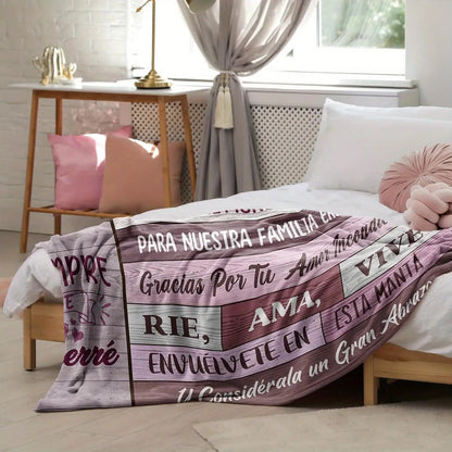 Blanket for Grandma Gifts - Eres la mejor Abuelita del mundo, Gracias por tu amor incondicional,” From Family, Birthday, Christmas, Everyday Encouragement, Inspirational