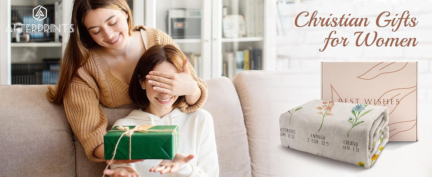 Blanket for Daughter Gifts, “You Are Enough, Loved, Strong, Capable, Never Alone”, From Mom Dad, Birthday, Graduation, Christmas, Inspirational