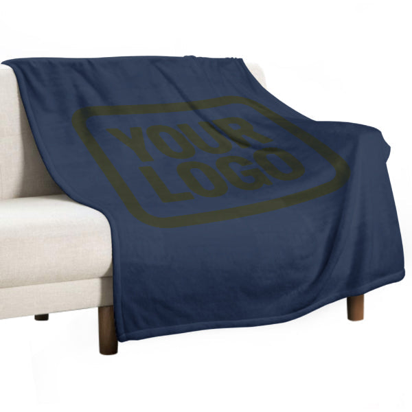 Custom Navy Blue Dark Olive Blanket