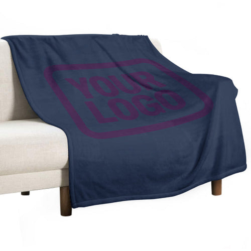Custom Navy Blue Purple Blanket