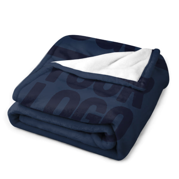 Custom Navy Blue Steel Blue Blanket