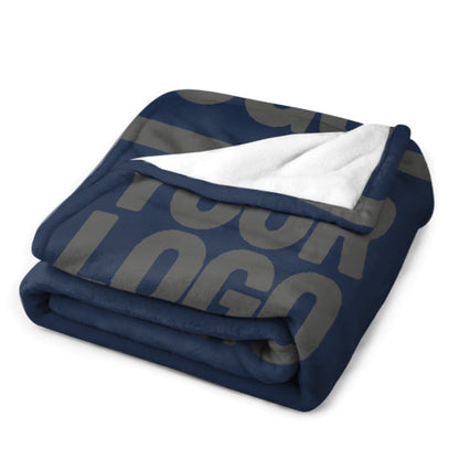 Custom Navy Blue Dark Gray Blanket