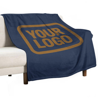 Custom Navy Blue Khaki Blanket