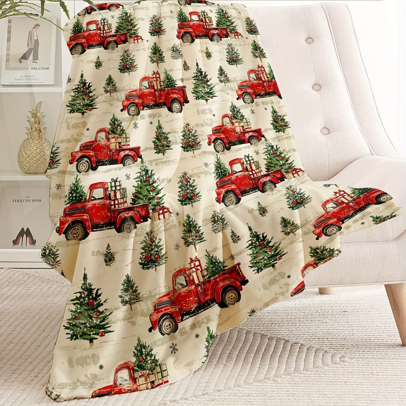 Christmas Blanket Gifts, "Merry Christmas", From Family, Birthday, Christmas, Holiday, Everyday Encouragement, Festive Decor