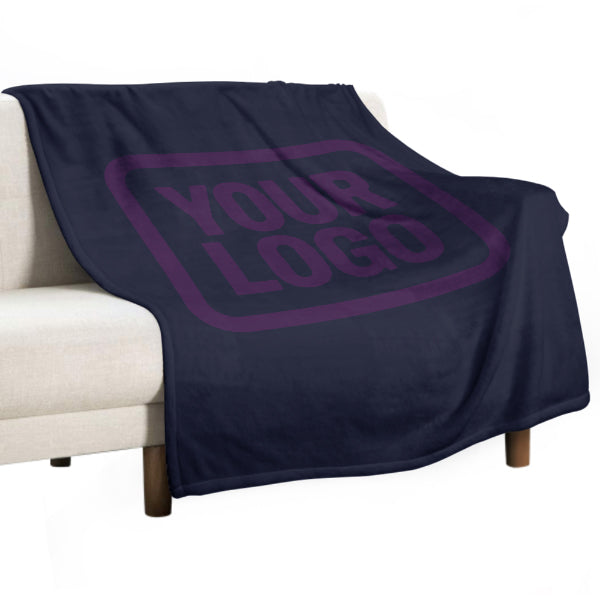 Custom Steel Blue Purple Blanket