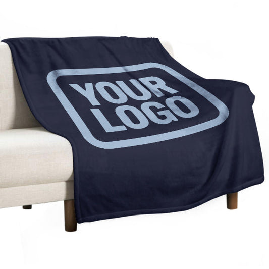 Custom Steel Blue Light Blue Blanket