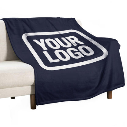 Custom Steel Blue White Blanket
