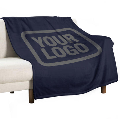 Custom Steel Blue Dark Gray Blanket