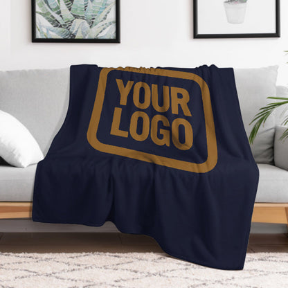 Custom Steel Blue Khaki Blanket
