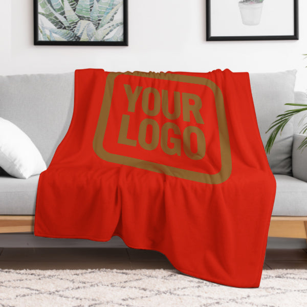 Custom Orange-Red Khaki Blanket