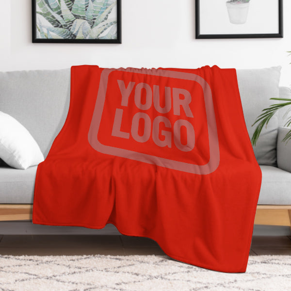 Custom Orange-Red Copper Rose Blanket