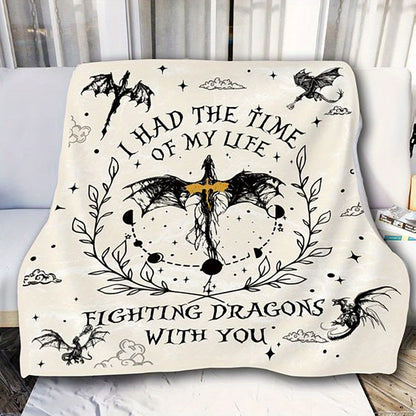 Gifts for Dragon Rider Blanket - A Dragon Without Its Rider Is a Tragedy, A Rider Without Their Dragon Is Dead - From Parents, Birthday, Christmas, Everyday Encouragement, Inspirational