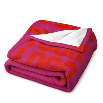 Custom Pink Orange-Red Blanket