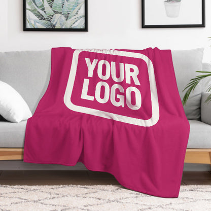 Custom Pink White Blanket