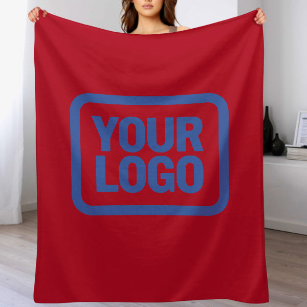 Custom Red Sky Blue Blanket