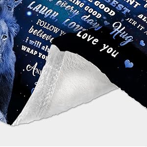 Gifts for Granddaughter Blanket, “Never Forget That I Love You As You Grow Older”, From Grandparents, Birthday Christmas Graduation, Inspirational